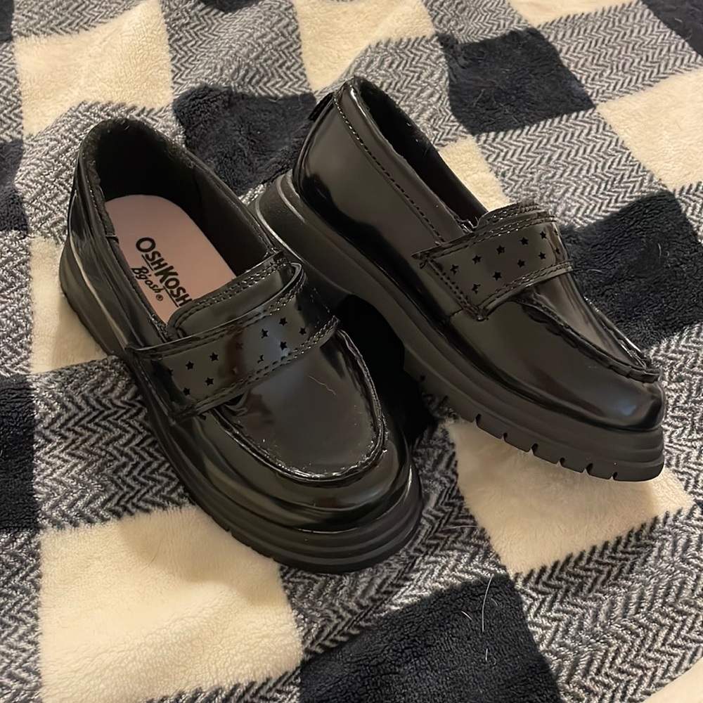 Girls loafers size 10 black